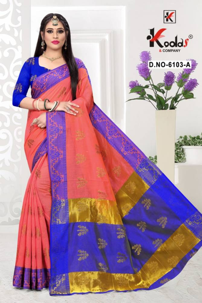 Ridhima 6103  Latest Fancy Casual Wear Designer Rich Look Exclusive Cotton Printed  Pallu  Saree Collection
